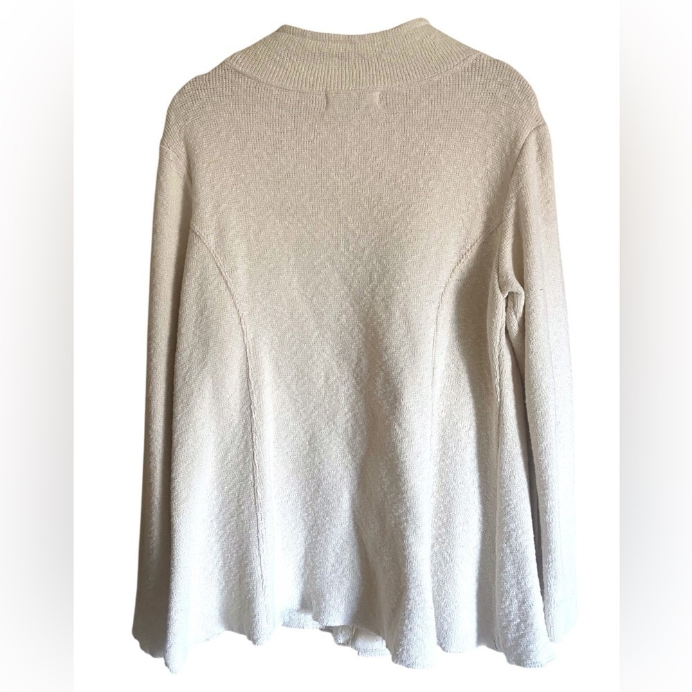 WILLOW Chunky Knit Cream Button up Cardigan Embellished Buttons Medium EUC - Picture 11 of 11